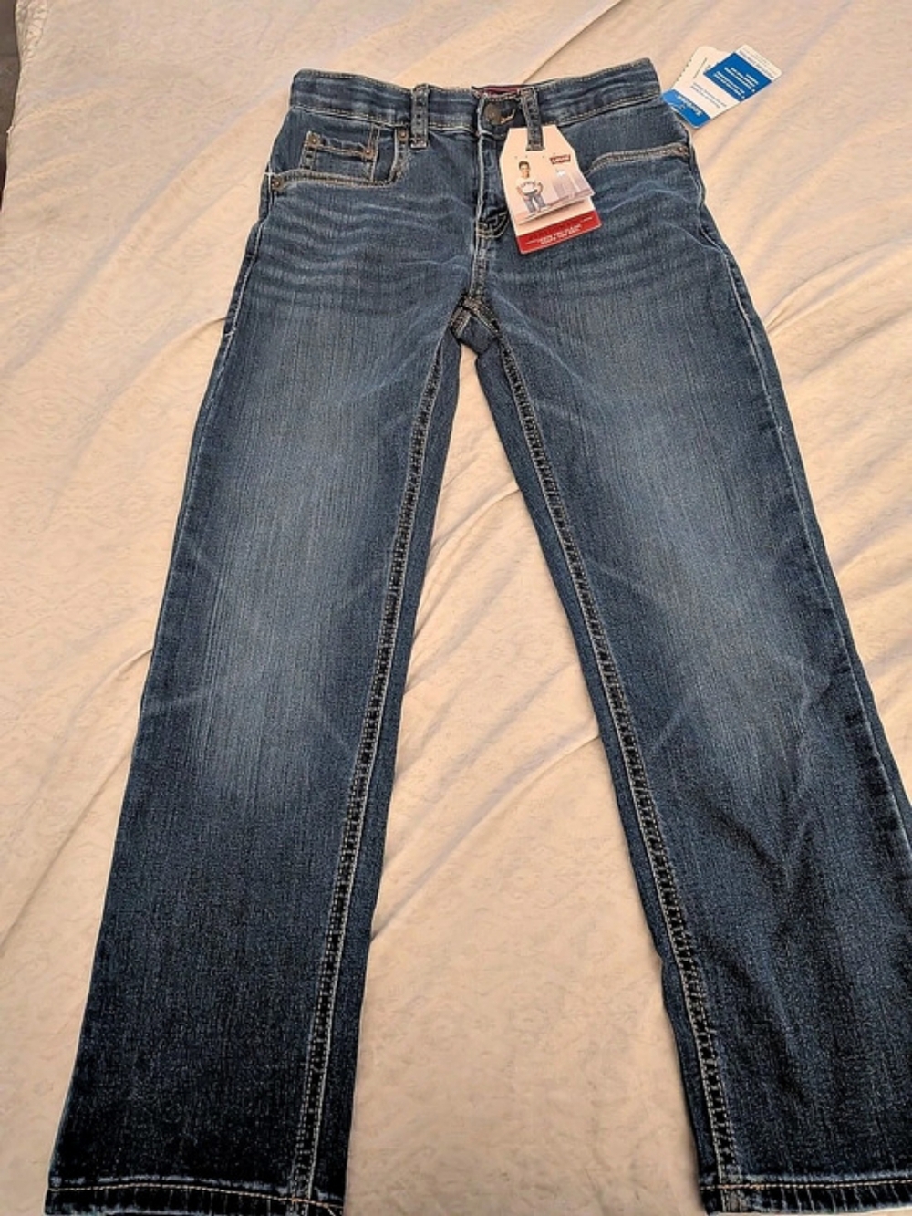 Levi's 514 Straight Boys Blue Jeans Size 8 Regular NWT